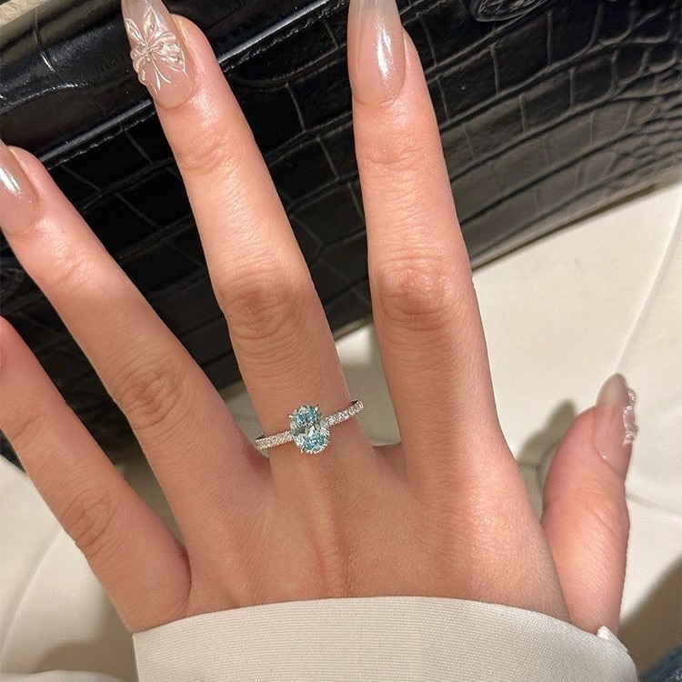 Blue Diamond Ring